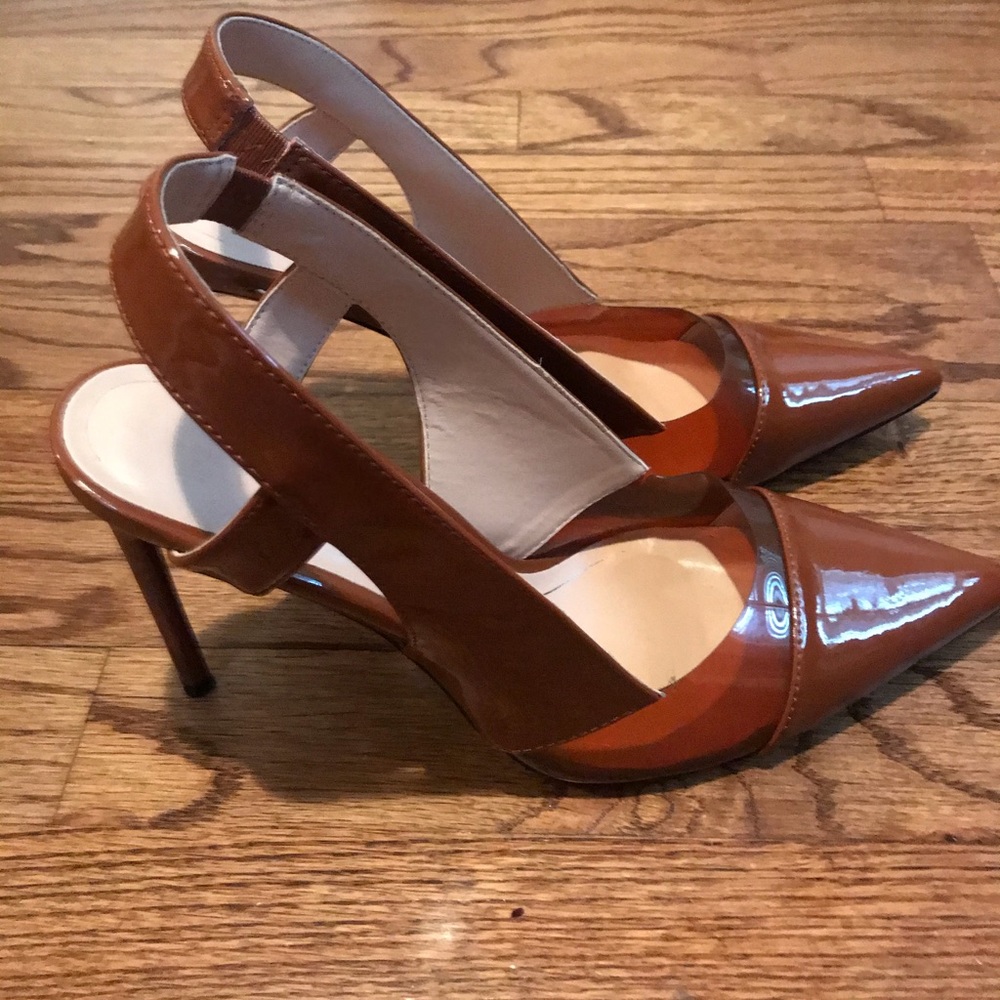 Zara Slingback Vinyl Heel